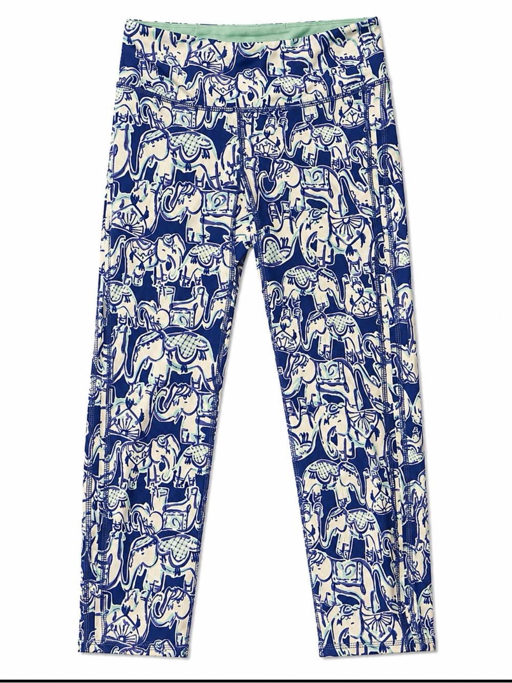 Lilly Pulitzer Luxletic Weekender Crop Leggings Get Trunky Elephant Blue XXS